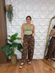 POLKA DOT BARREL PANT BROWN