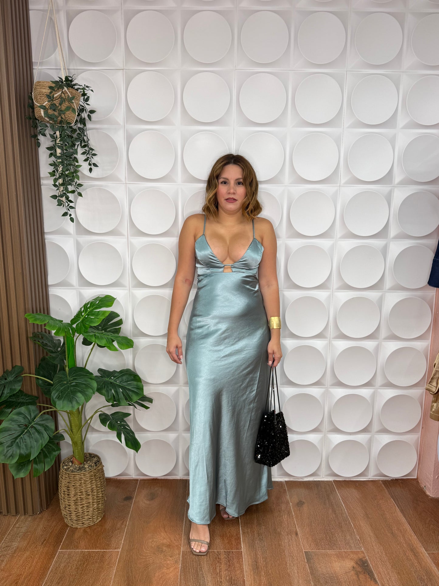 BIANCA SATIN BLUE GRAY