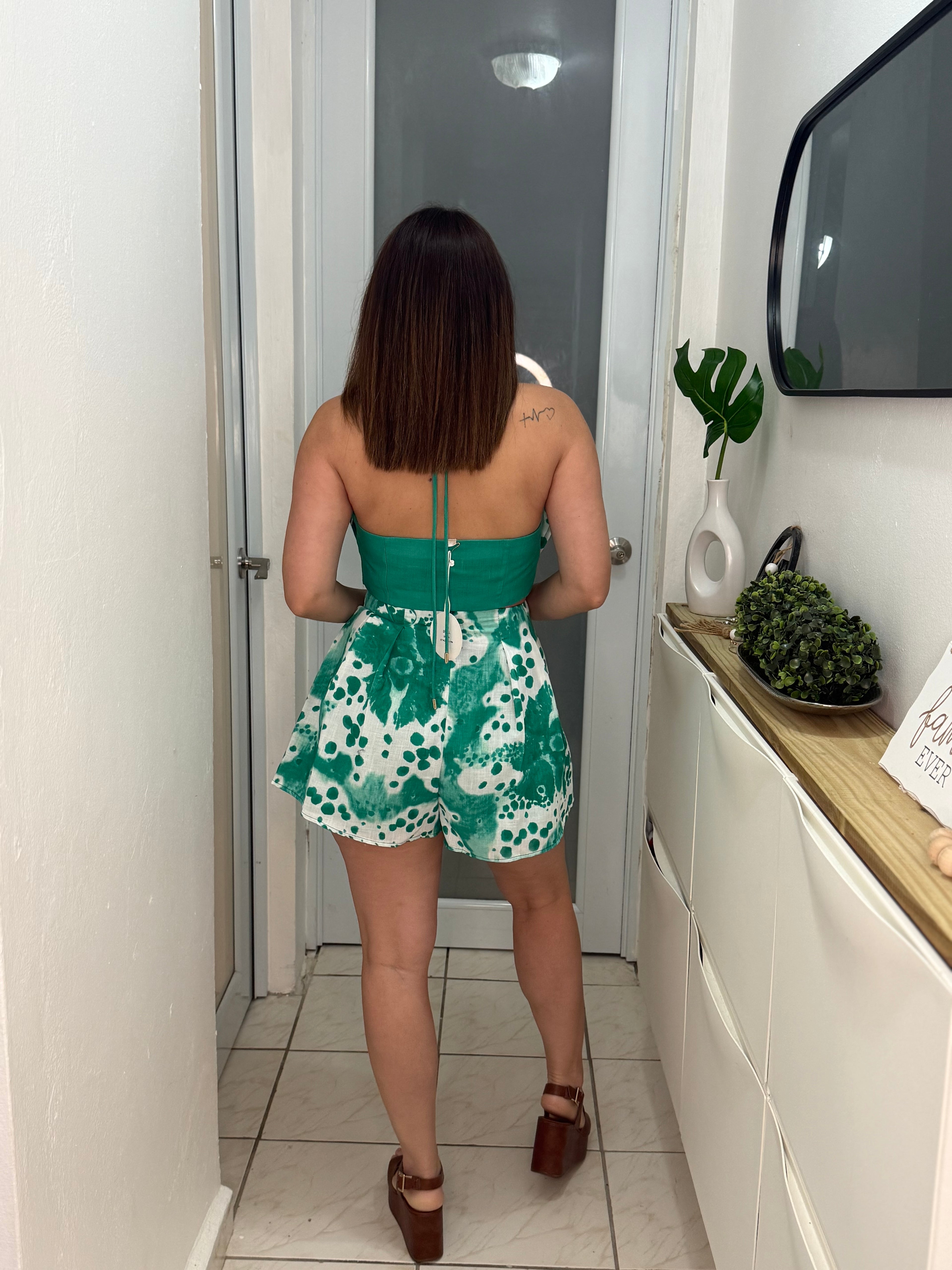 Orchid Short Set, GREEN