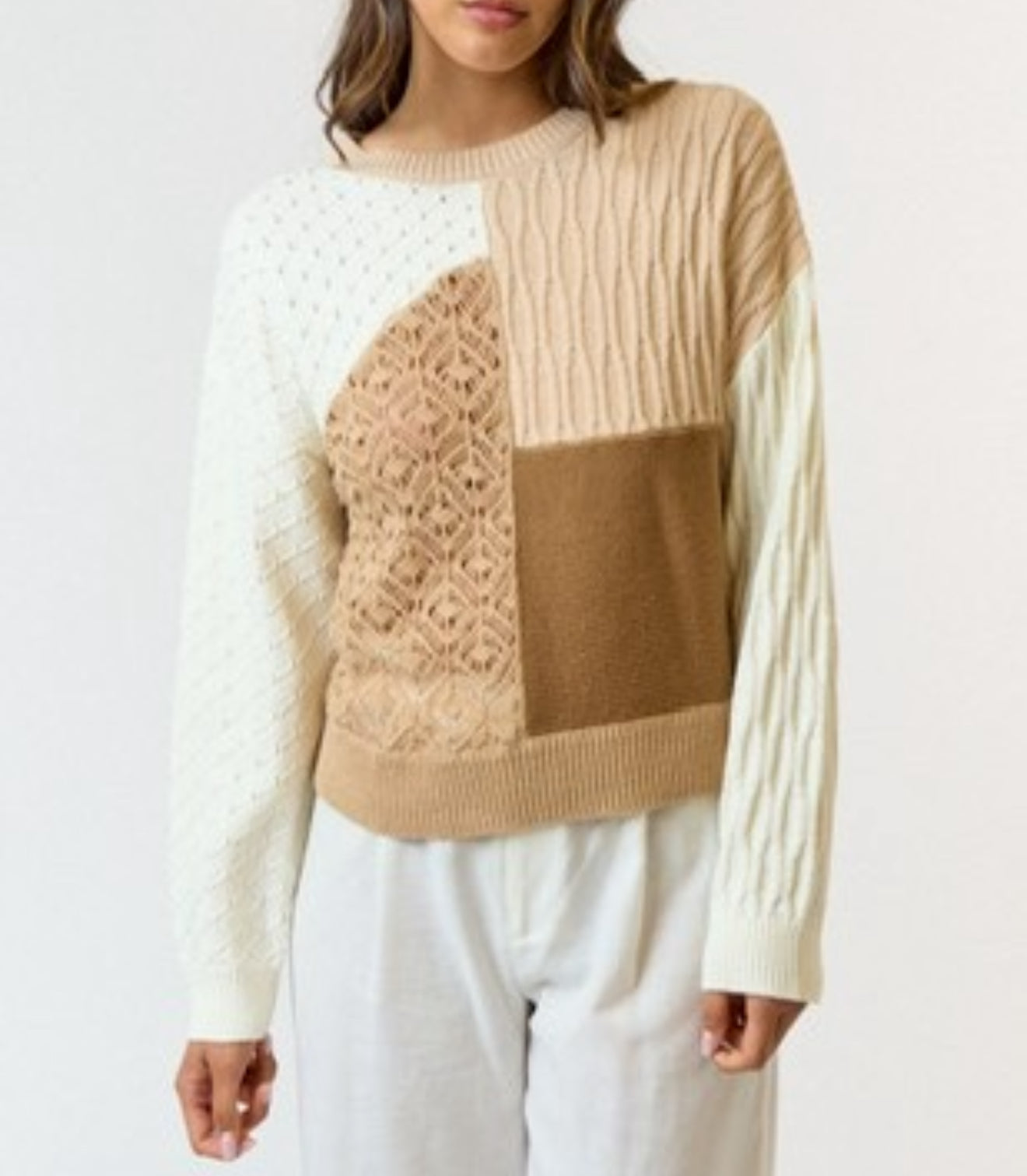 TAUPE SWEATER TOP