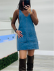RUBY DENIM SHORT OVERALL DRESS