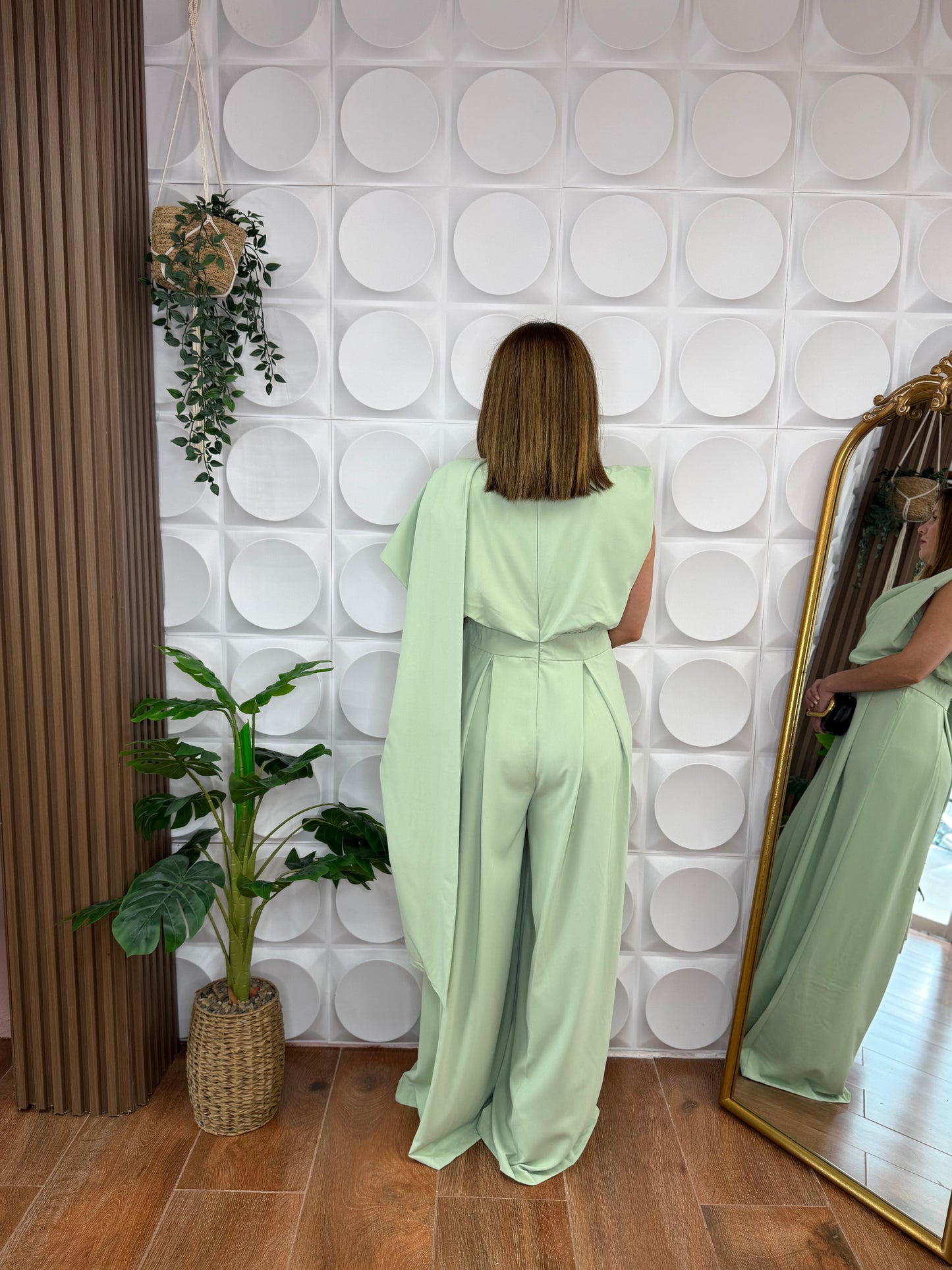 BLAIR SCARF LT GREEN JUMPSUIT