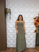 POLKA DOT MAXI DRESS OLIVE