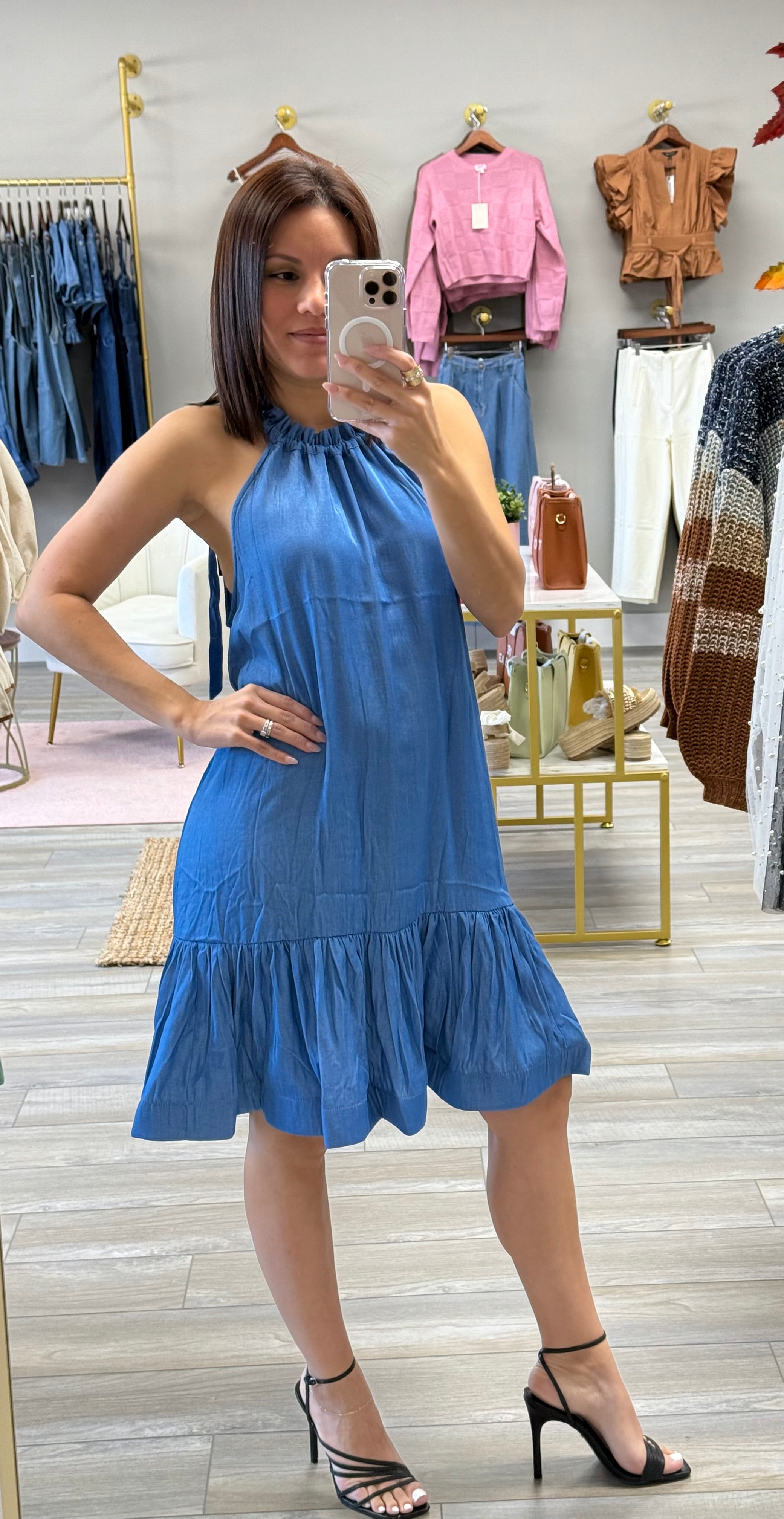LOLA DENIM SHORT DRESS