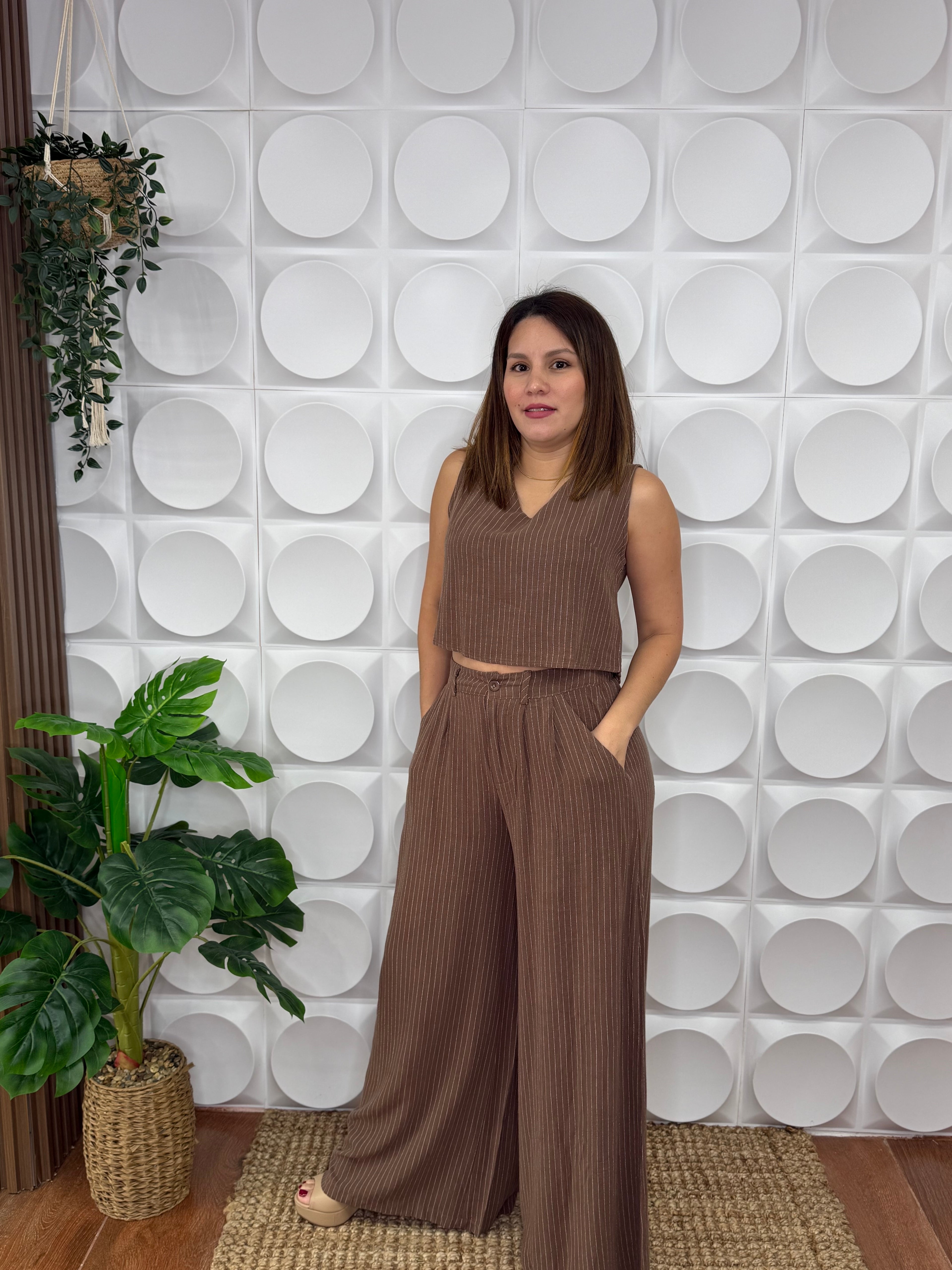 LISA BROWN PALAZZO SET