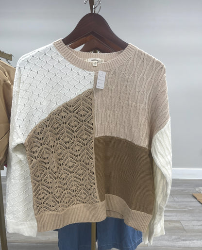 TAUPE SWEATER TOP