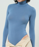 HOLLY LONG BODYSUIT TURTLENECK, GRAY BLUE
