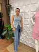 VIBRANT Straight Stripe Jeans