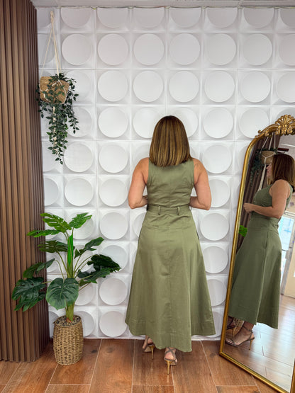 OLIVE MIDI DRESS
