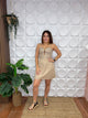 NUDE MINI DRESS