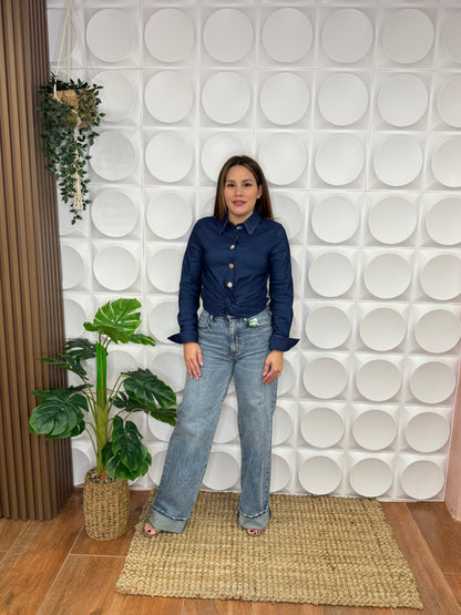 LUNA DENIM CROP TOP