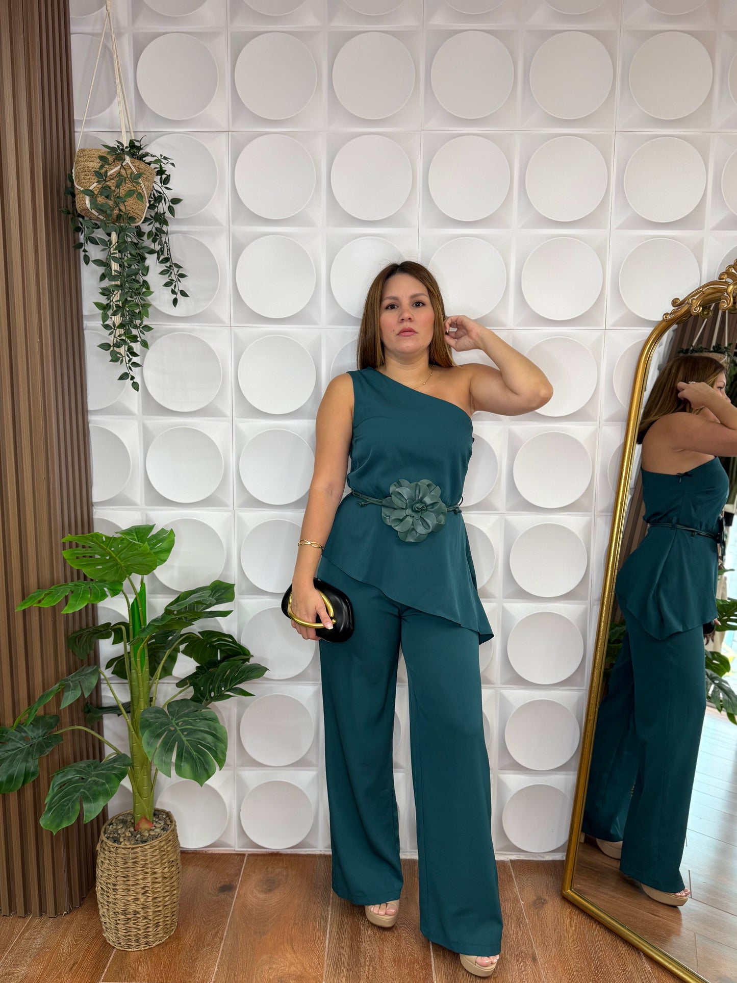 TEAL JUMPSUIT