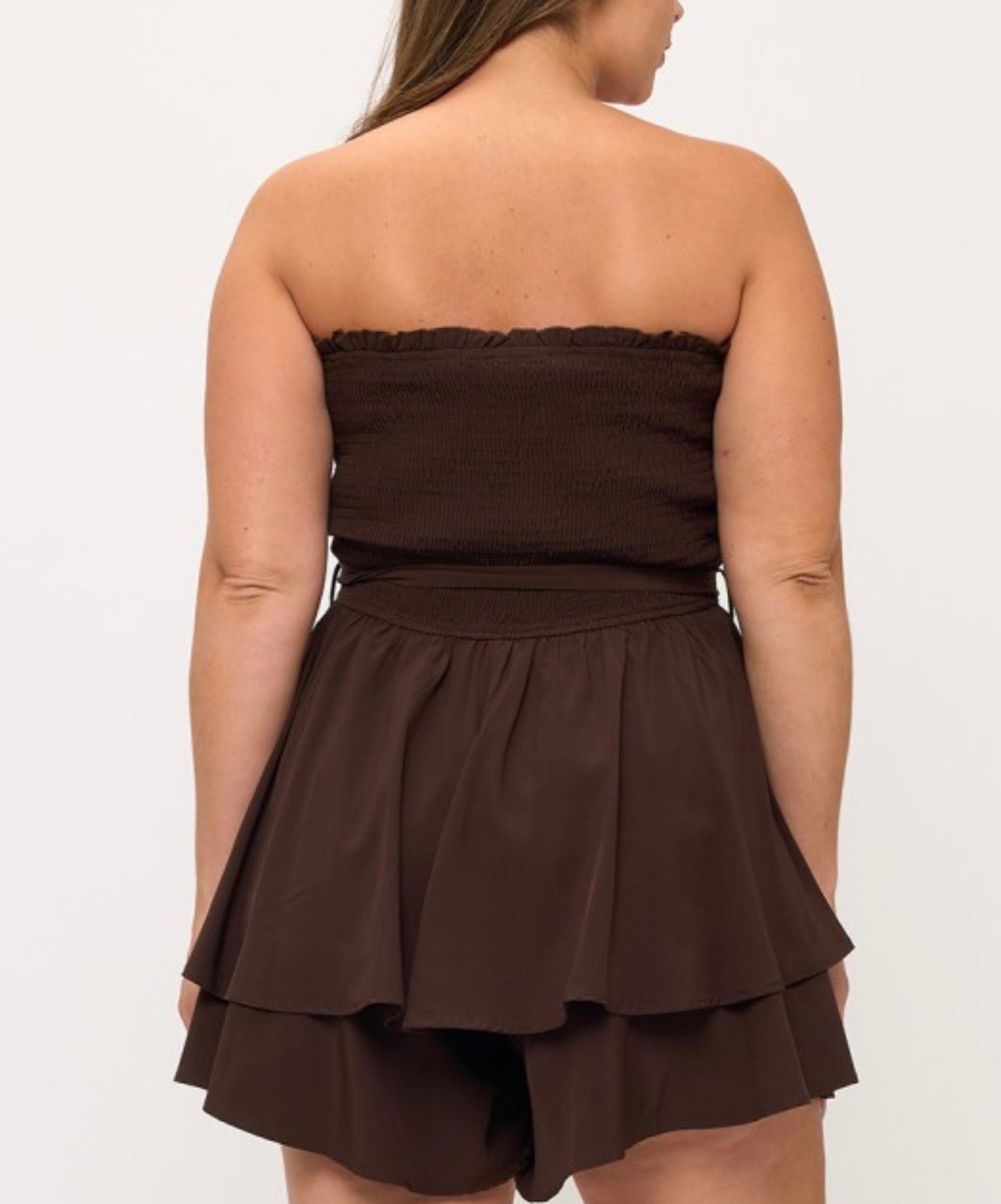 PLUS STRAPLESS ROMPER