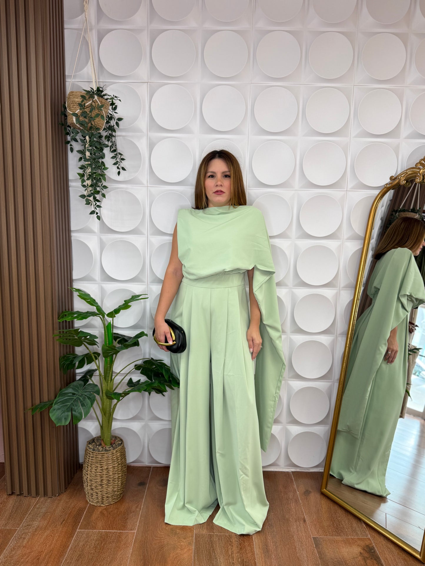 BLAIR SCARF LT GREEN JUMPSUIT