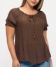 BROWN PLUS TOP