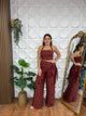 Burgundy Polka Dot 3-Piece Set