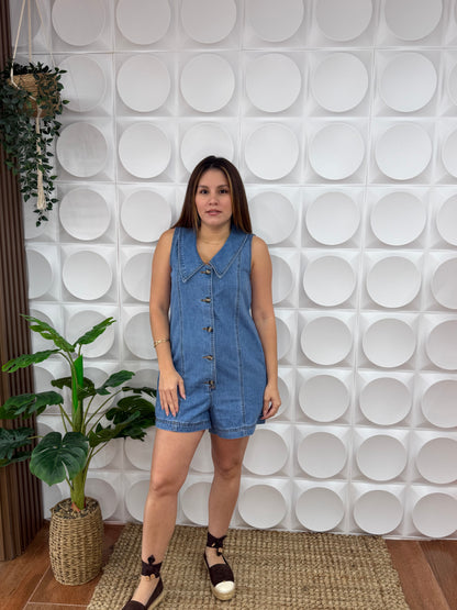 ANA DENIM ROMPER
