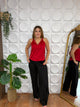 ESTELLE SATIN RED TOP