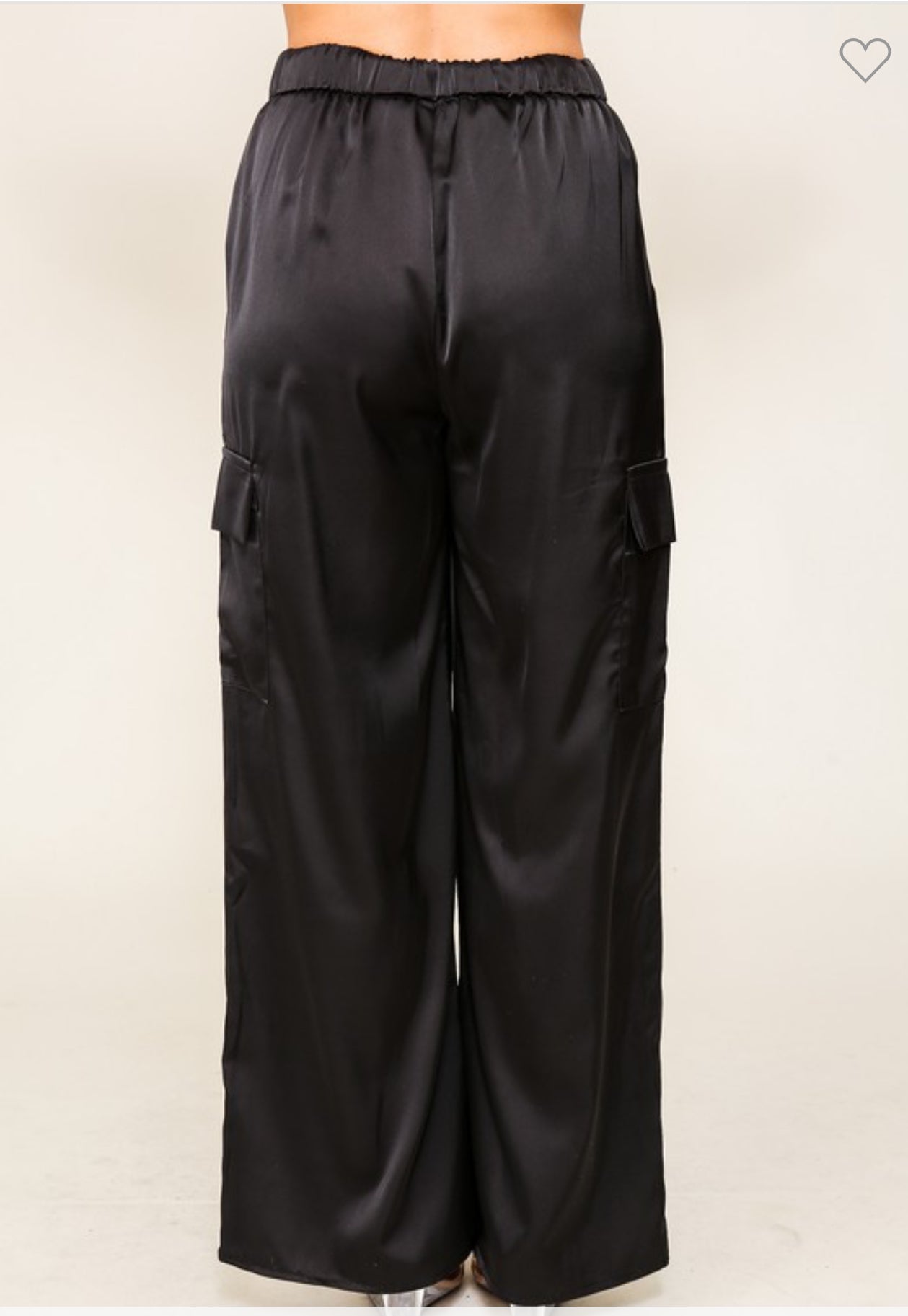 HIGH WAISTED SATIN CARGO