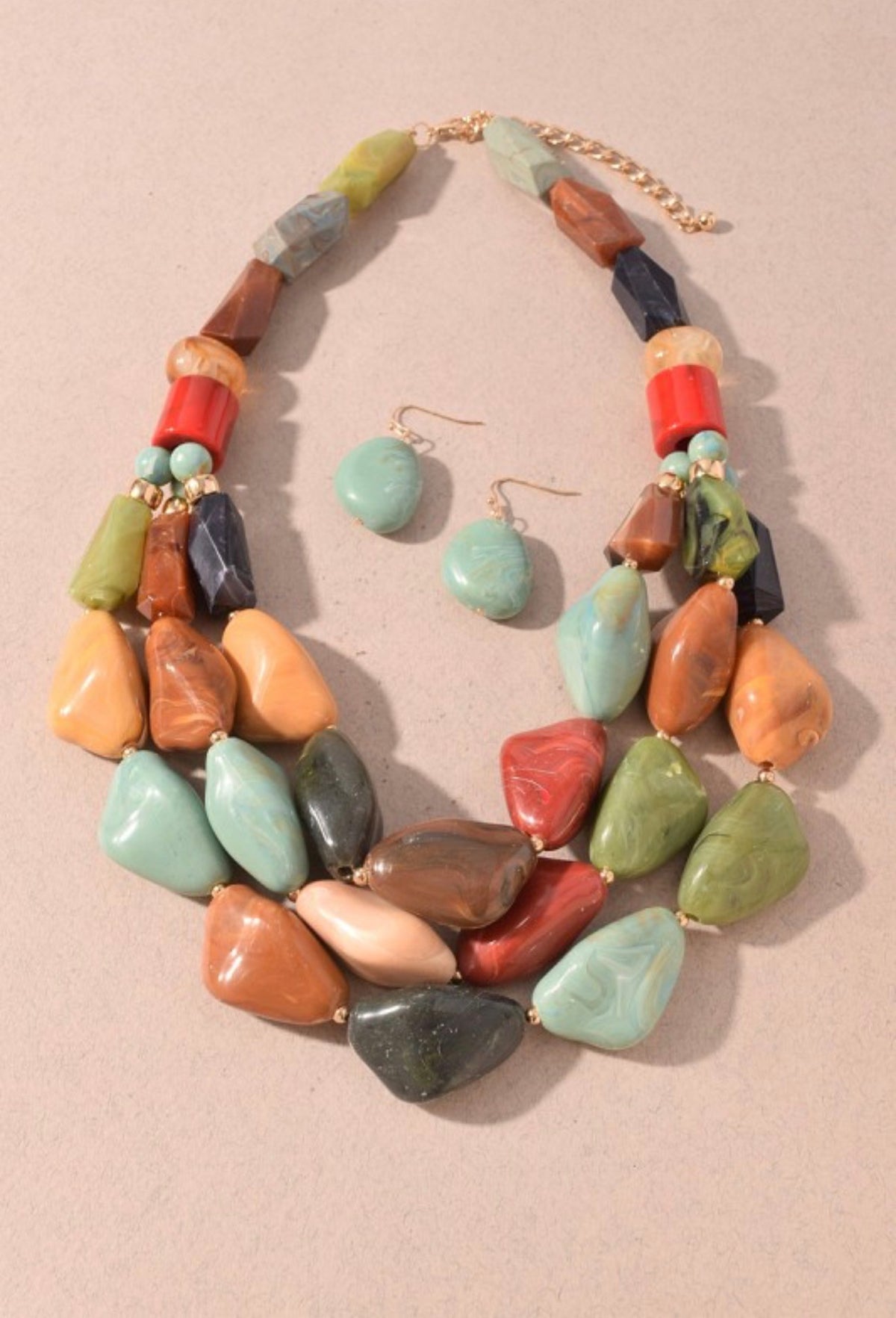 MULTI-COLOR NECKLACE SET